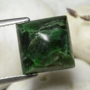Maw-sit-sit verde natural 7,40ct, quadrado, opaco