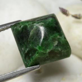 Maw-sit-sit verde natural 7,40ct, quadrado, opaco