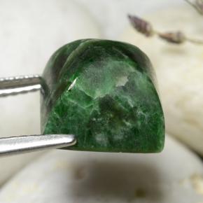 Maw-sit-sit verde natural 7,40ct, quadrado, opaco