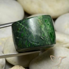 Maw-Senta-Senta Verde escuro Natural 77.61ct, baguete, Opaco