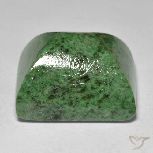 Maw-Senta-Senta verde escuro Natural 30.33ct, baguete, Opaco
