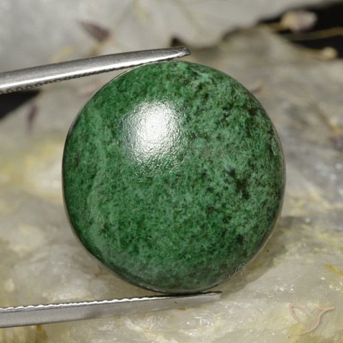 32.74ct Natural verde escuro Maw-Senta-Senta, Redondo, Opaco