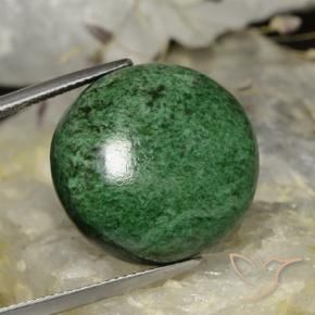 Maw-Senta-Senta verde escuro Natural 32.74ct, Redondo, Opaco
