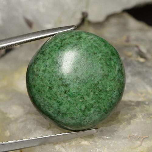 32.44ct Natural Pinho Verde Pálido Maw-Senta-Senta, Redondo, Opaco