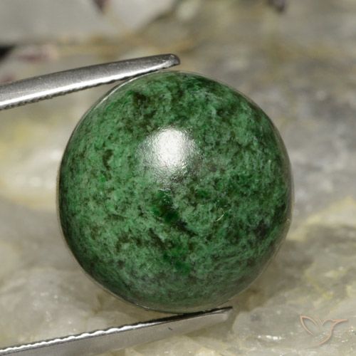 19.60ct Natural verde escuro Maw-Senta-Senta, Redondo, Opaco