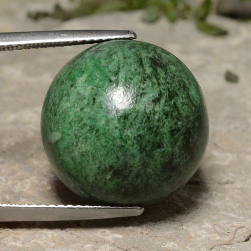 23.33ct Natural Verde médio Maw-Senta-Senta, Redondo, Opaco