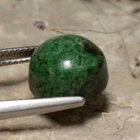 Maw-Senta-Senta Verde escuro Natural 8.65ct, Redondo, Opaco