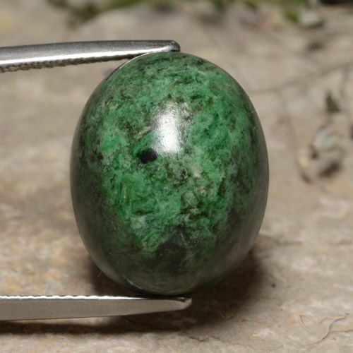 21.53ct Natural Verde escuro Maw-Senta-Senta, oval, Opaco