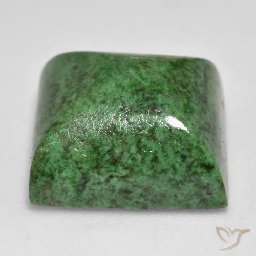 Maw-Senta-Senta Verde escuro Natural 20.93ct, Quadrado, Opaco
