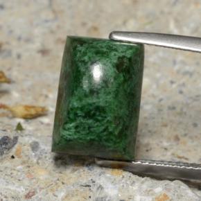 Maw-sit-sit verde natural 8,55ct, baguete, opaco