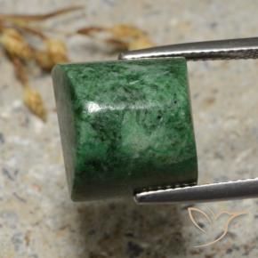 Maw-Senta-Senta Verde escuro Natural 17.43ct, Quadrado, Opaco