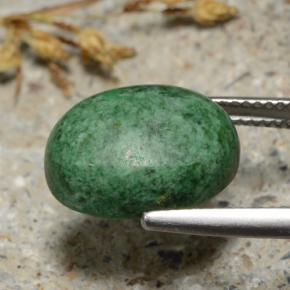 Maw-sit-sit verde natural 9,38ct, corte oval, opaco