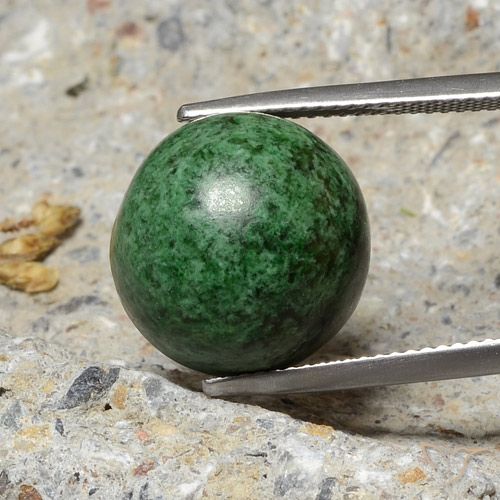 18.17ct Natural verde escuro Maw-Senta-Senta, Redondo, Opaco
