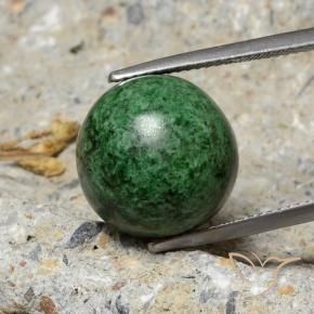 Maw-Senta-Senta verde escuro Natural 18.17ct, Redondo, Opaco