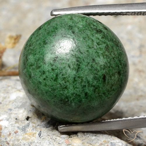 23.78ct Natural Verde médio Maw-Senta-Senta, Redondo, Opaco