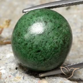 Maw-Senta-Senta Verde médio Natural 23.78ct, Redondo, Opaco
