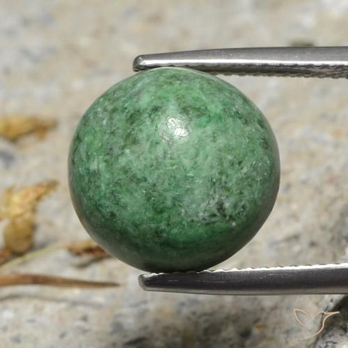 9.30ct Natural Pinho Verde Pálido Maw-Senta-Senta, Redondo, Opaco