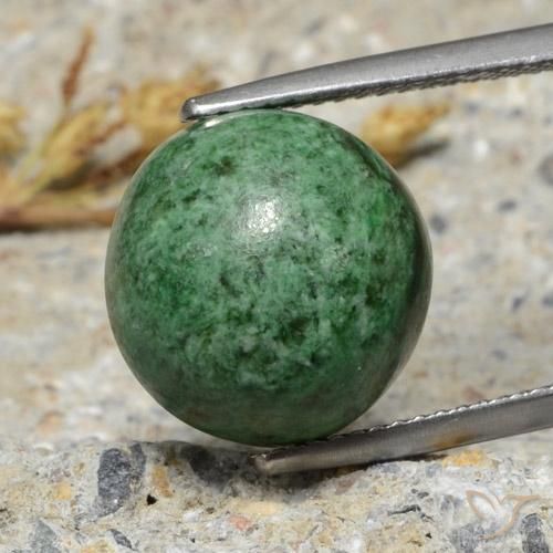Maw-Senta-Senta Pinho Verde Pálido Natural 11.32ct, Redondo, Opaco