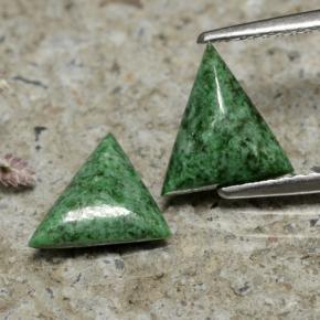 Pedras preciosas de maw-sit-sit verde natural de 2,03 ct, trillion, opaco