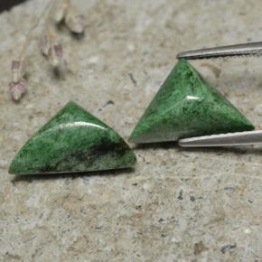 Pedras preciosas de Maw-Senta-Senta Verde natural de 7.46 ct, Trilhão, Opaco