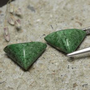 Pedras preciosas de Maw-Senta-Senta Verde natural de 7.46 ct, Trilhão, Opaco
