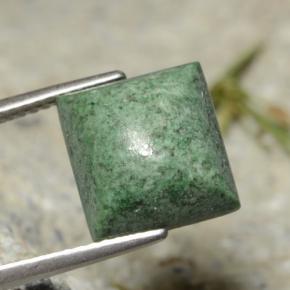 Maw-sit-sit verde natural 6,26ct, quadrado, opaco