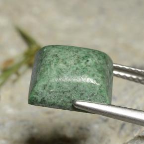 Maw-sit-sit verde natural 6,26ct, quadrado, opaco