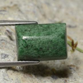 Maw-sit-sit verde natural 7,12ct, baguete, opaco