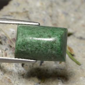 Maw-sit-sit verde natural 6,79ct, baguete, opaco