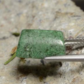 Maw-sit-sit verde natural 6,79ct, baguete, opaco