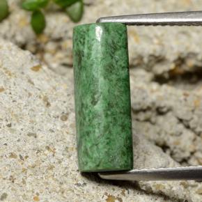 Maw-sit-sit verde natural 3,17ct, baguete, opaco