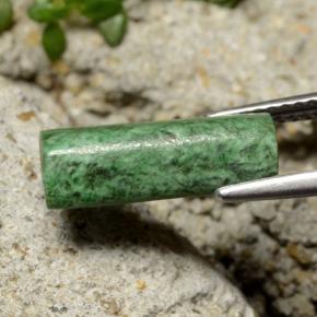 Maw-sit-sit verde natural 3,17ct, baguete, opaco