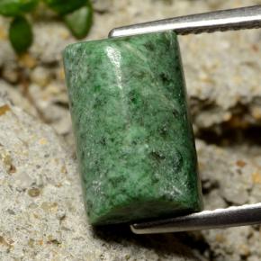 Maw-sit-sit verde natural 5,85ct, baguete, opaco
