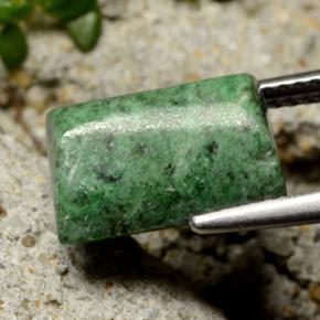 Maw-sit-sit verde natural 5,85ct, baguete, opaco