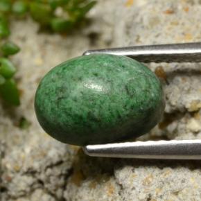 Maw-sit-sit verde natural 2,89ct, corte oval, opaco