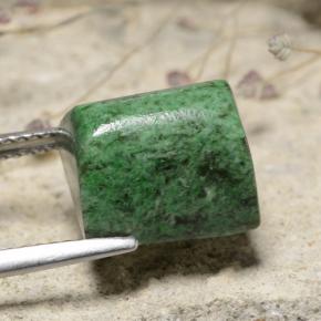 Maw-sit-sit verde natural 8,92ct, baguete, opaco