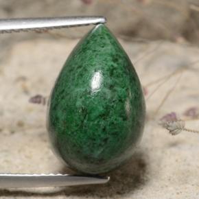 Maw-sit-sit verde natural 11,72ct, formato de pêra, opaco