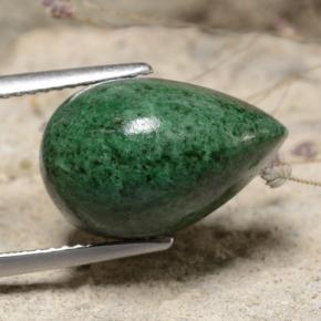 Maw-sit-sit verde natural 11,72ct, formato de pêra, opaco