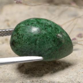 Maw-sit-sit verde natural 11,72ct, formato de pêra, opaco