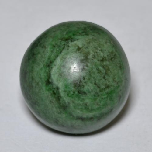 Maw-sit-sit verde natural 8,95ct, corte redondo, opaco