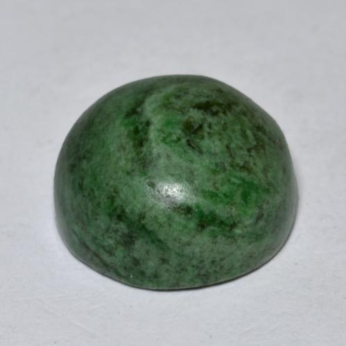 Maw-sit-sit verde natural 8,95ct, corte redondo, opaco