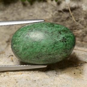 Maw-sit-sit verde natural 19,55ct, corte oval, opaco