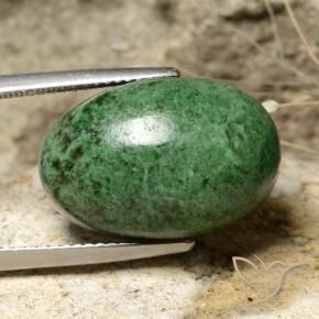Maw-sit-sit verde natural 19,98ct, corte oval, opaco