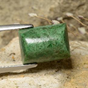 Maw-Senta-Senta verde escuro Natural 6.77ct, baguete, Opaco