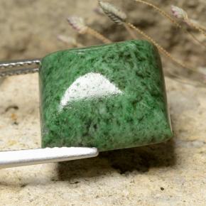 Maw-sit-sit verde natural 11,92ct, quadrado, opaco