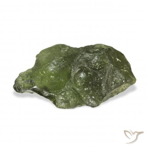 Moldavita verde quente Natural 12.24ct, Chique, Translúcido