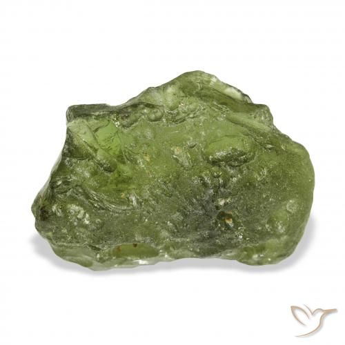 11.68ct Natural verde quente Moldavita, Chique, Translúcido