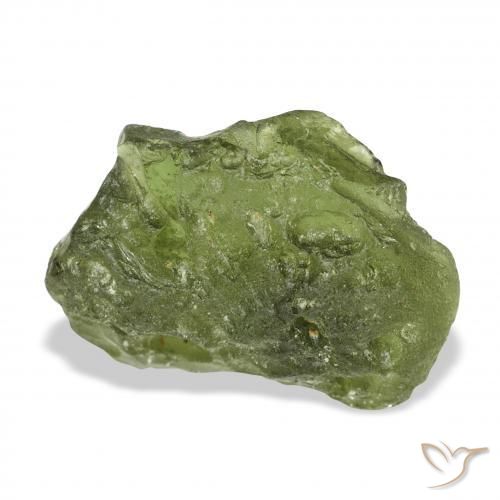 Moldavita verde quente Natural 11.68ct, Chique, Translúcido