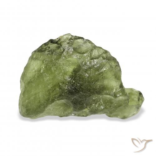 10.77ct Natural verde quente Moldavita, Chique, Translúcido