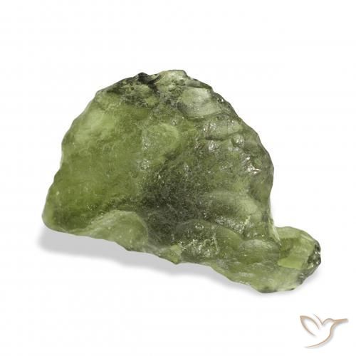 Moldavita verde quente Natural 10.77ct, Chique, Translúcido
